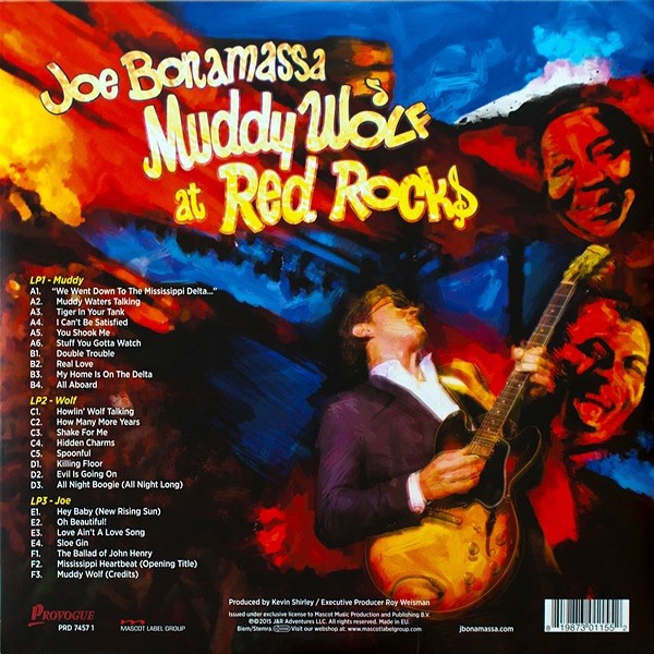 Joe Bonamassa Muddy Wolf at Red Rocks 3LP 180g Vinyl + Download Provogue Records Optimal 2015 EU