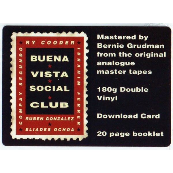Buena Vista Social Club 2lp 180 Gram Vinyl World Circuit Gatefold Cover Bernie Grundman 2015 Eu Vinyl Gourmet
