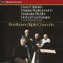 Beethoven Triple Concerto LP 180 Gram Vinyl Karajan Oistrakh Rostropovich Richter Hi-Q Supercuts EU