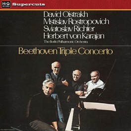 Beethoven Triple Concerto LP Vinil 180 Gramas Karajan Oistrakh Rostropovich Richter Hi-Q Supercuts EU