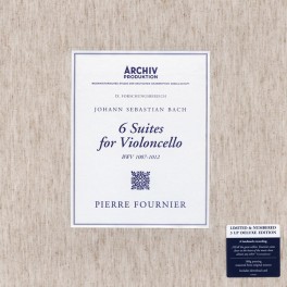 Bach 6 Suites For Violoncello Pierre Fournier 3LP Vinil 180 Gramas Caixa Edição Limitada Numerada EU