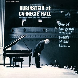Highlights From Rubinstein At Carnegie Hall LP 200g Vinyl RCA Living Stereo Analogue Productions QRP US Highlights From Rubinstein At Carnegie Hall LP 200g Vinyl RCA Living Stereo Analogue Productions QRP US