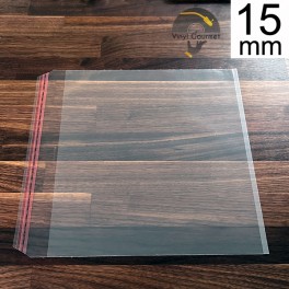 5 Capas Exteriores para Caixas Discos Vinil LP Plástico Polipropileno Protecção Transparente 15mm (A)