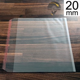 5 Capas Exteriores para Caixas Discos Vinil LP Plástico Polipropileno Protecção Transparente 20mm (B)