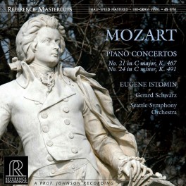 Mozart Piano Concertos No. 21 & 24 Eugene Istomin 2LP 45rpm Vinil 180g Reference Mastercuts QRP USA
